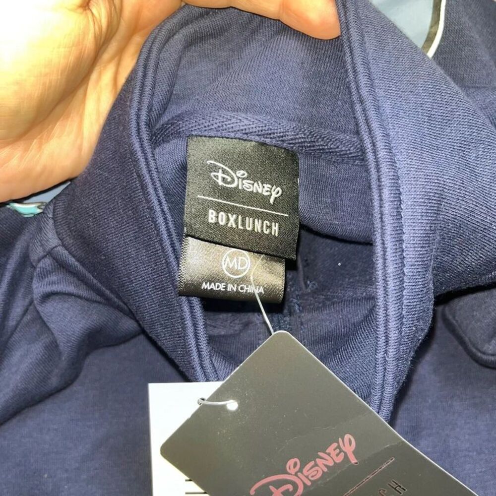 NWT Disney Womens M Stitch Quarter Zip Sweatshirt BoxLunch Pockets Lilo - Picture 4 of 9